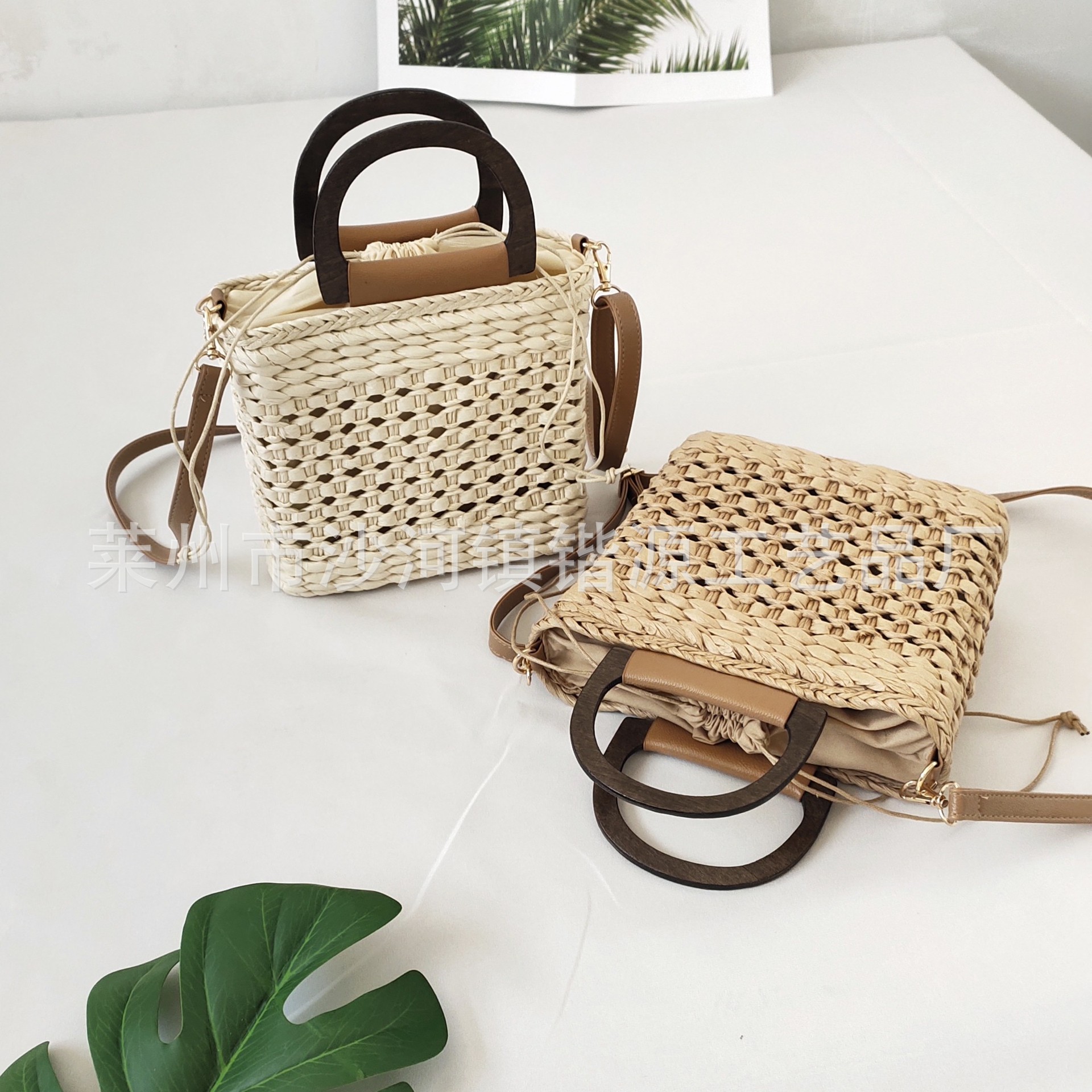 2026 bag women's shoulder bag crossbody bag handmade straw woven bag casual handbag small square bag street style