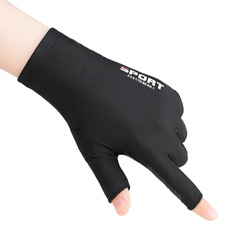 Driving fishing gloves half finger ice silk non-slip gloves breathable sunscreen fitness cycling express quick-drying gloves