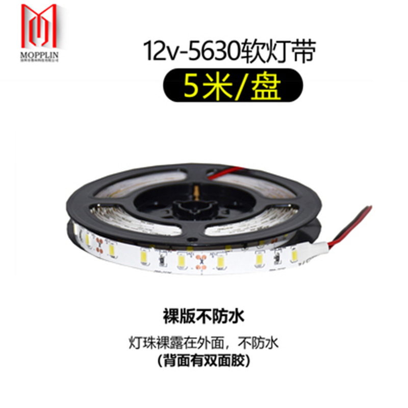 12V light strip 5050 SMD soft light strip single color RGB color changing breathing seven color KTV smart lighting light strip