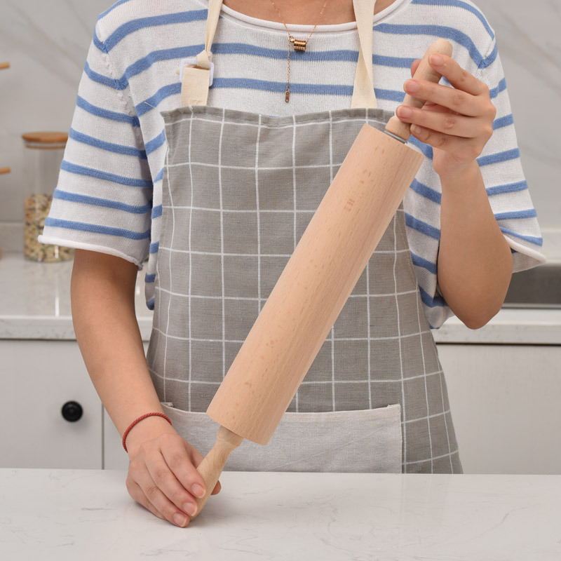 Wooden rolling pin, roller type, paint-free wax-free beech wood roller, dumpling wrapper roller, pastry tool