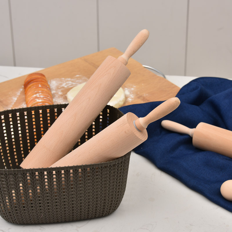 Wooden rolling pin, roller type, paint-free wax-free beech wood roller, dumpling wrapper roller, pastry tool