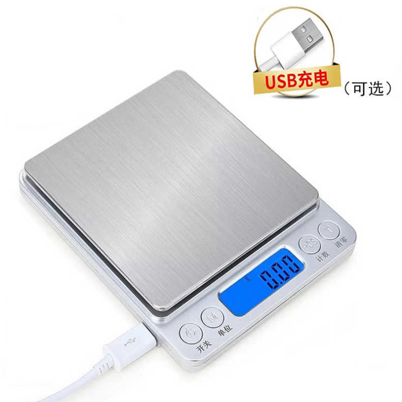 i2000 electronic scale platform scale stainless steel kitchen home baking food small gold pocket 0.01g scale
