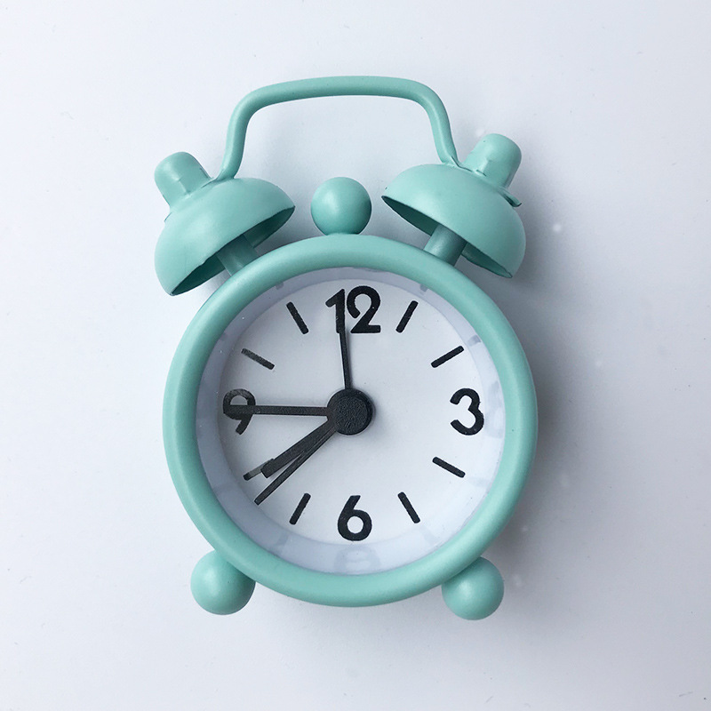 Cute Mini Metal Alarm Clock 4cm Electronic Small Alarm Clock Customizable with Logo