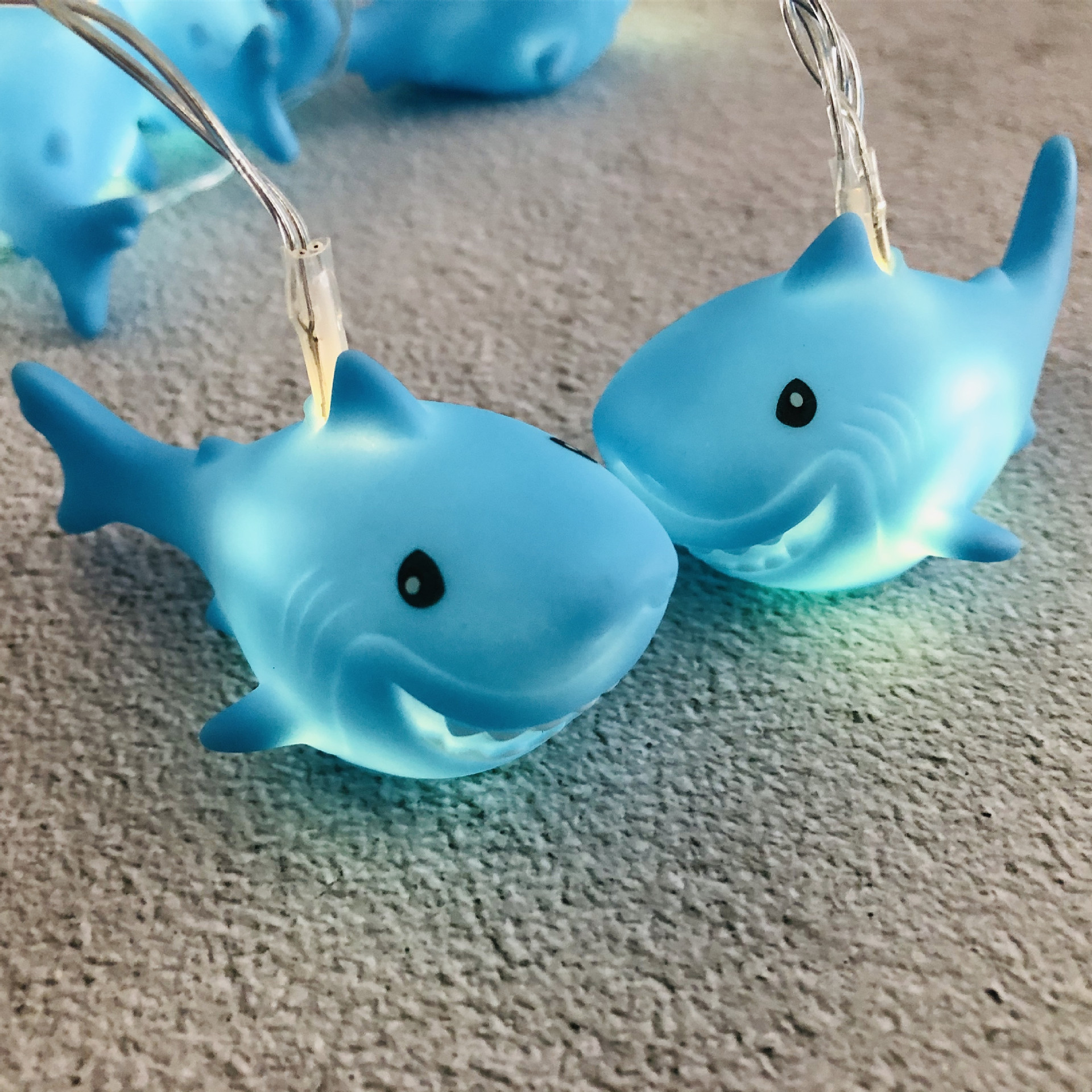 LED PVC Shark Light String Animal Shaped Lights Christmas Party Courtyard Decorative String Lights USB Light String