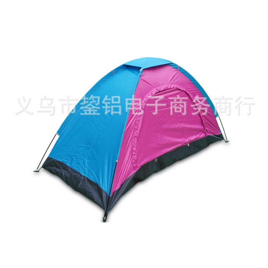 Single-layer manual tent, outdoor travel hiking single camping tent, waterproof and UV-resistant tent