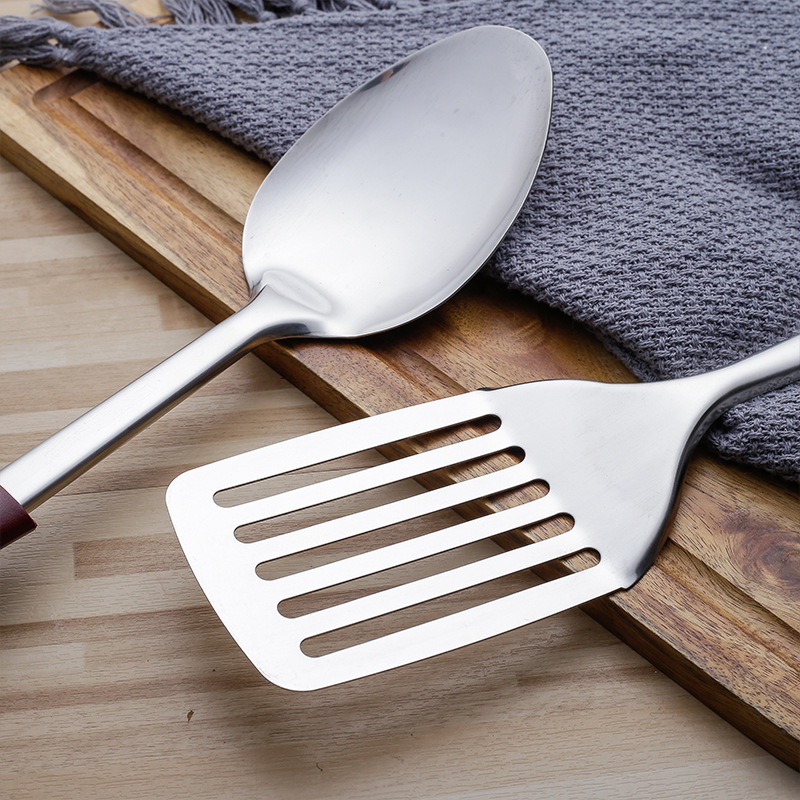Soup spoon, stainless steel spatula, spoon set, kitchen home kitchenware set, hotel supplies, stir-fry spatula, full set