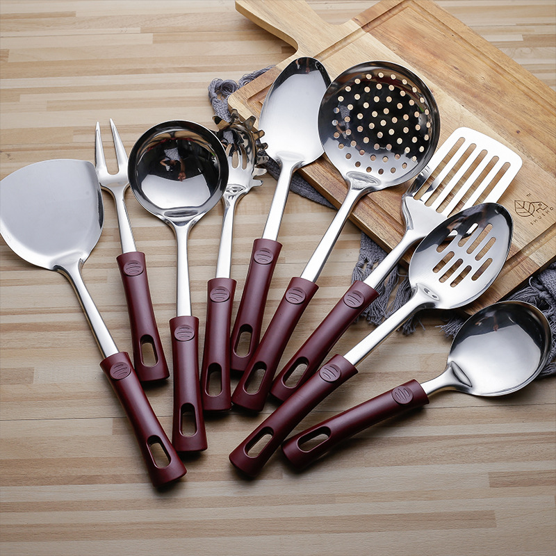 Soup spoon, stainless steel spatula, spoon set, kitchen home kitchenware set, hotel supplies, stir-fry spatula, full set