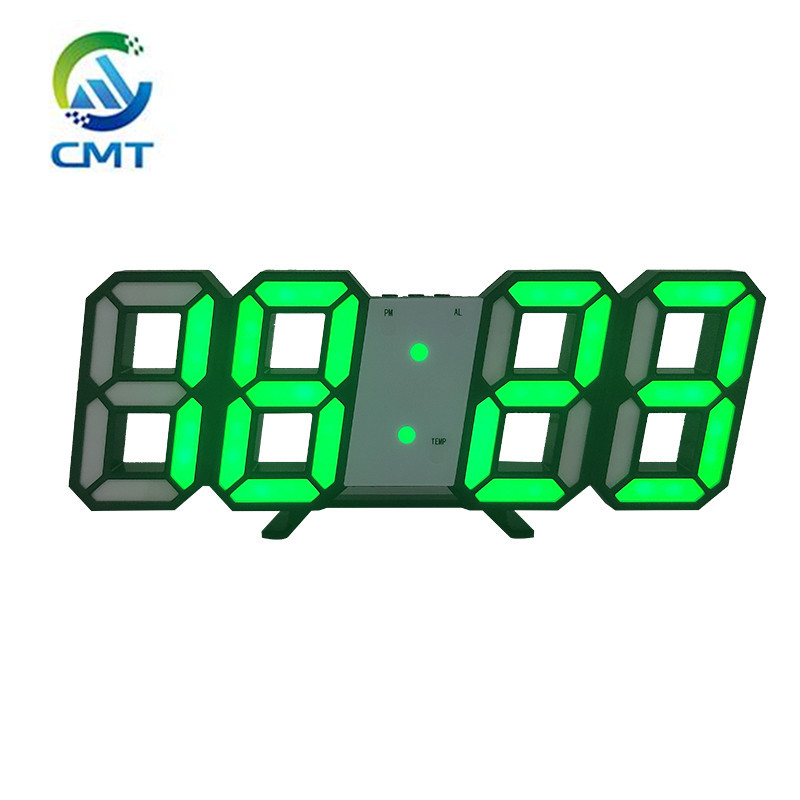 3D digital clock, living room LED stereo wall clock, smart phone APP WIFI wall clock, automatic time-setting