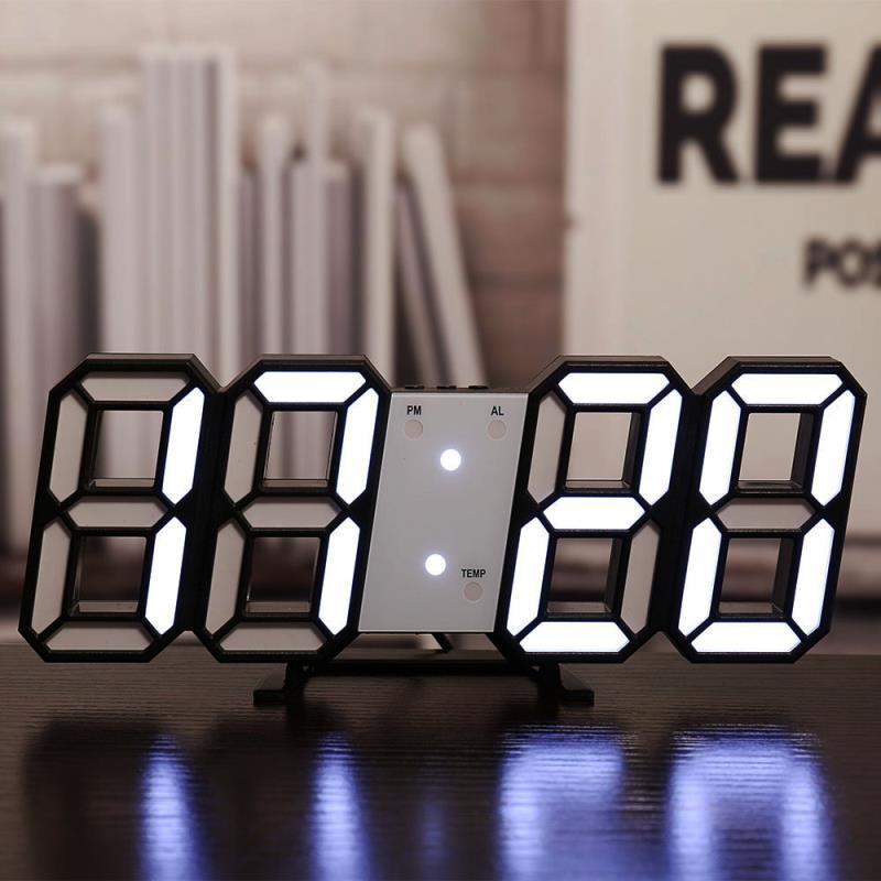 3D digital clock, living room LED stereo wall clock, smart phone APP WIFI wall clock, automatic time-setting