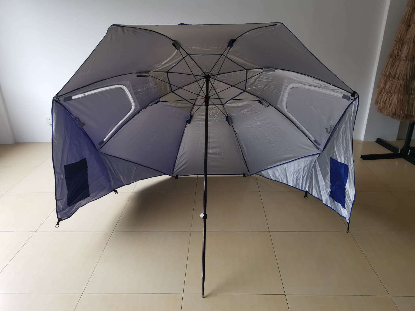 2.4m portable beach tent umbrella multifunctional canopy camping team canopy large fishing umbrella sunshade canopy