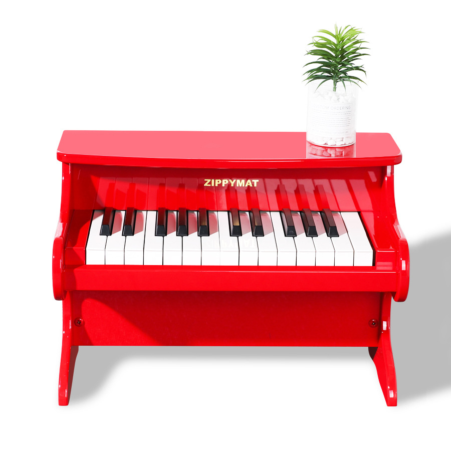Baby Wooden Small Piano Children's Electronic Keyboard Playable Educational Music Early Education Toy Wooden