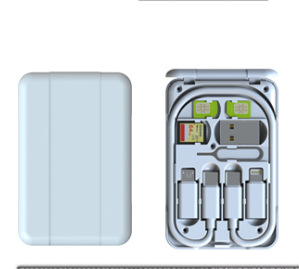 Xin Guanghui Magnetic Fast Charging Data Cable Foldable Portable Three-in-One Universal Box Type-C Charging Cable