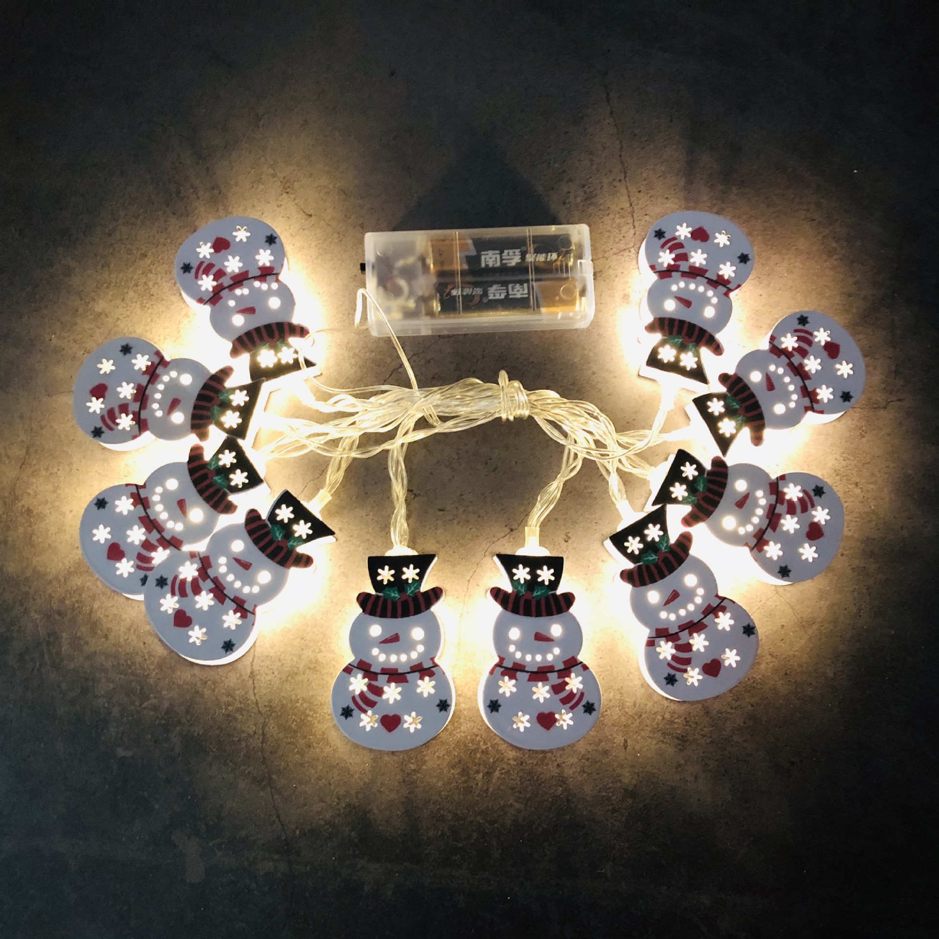 New LED Santa Claus Snowman Light String Cane Christmas Tree Light String Sock Snowflake Decorative Lights USB Christmas Set