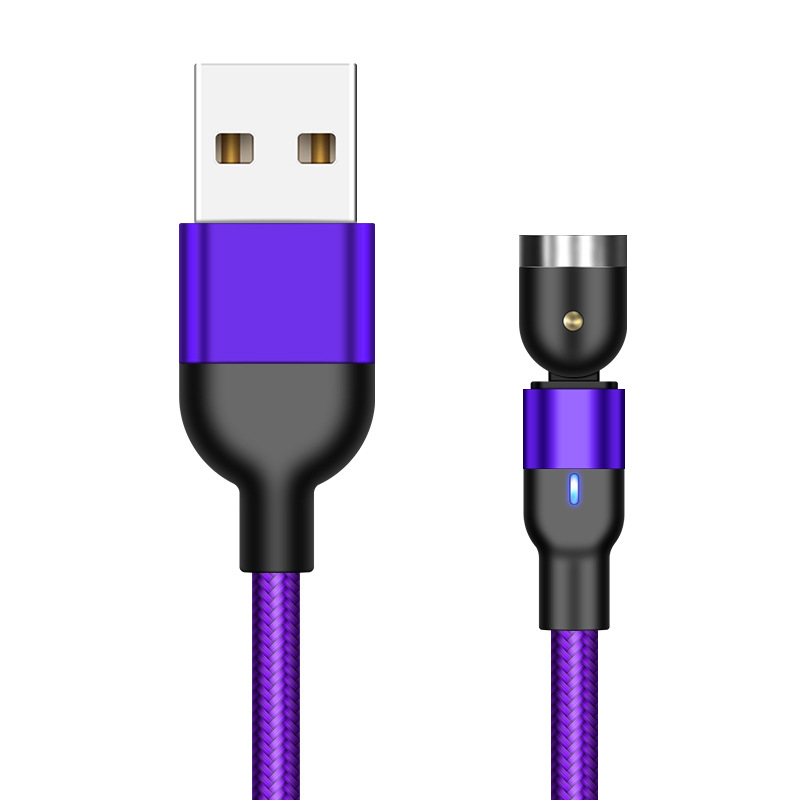 180-degree bent head magnetic gaming data cable strong magnetic charging cable for Apple Android Type-C
