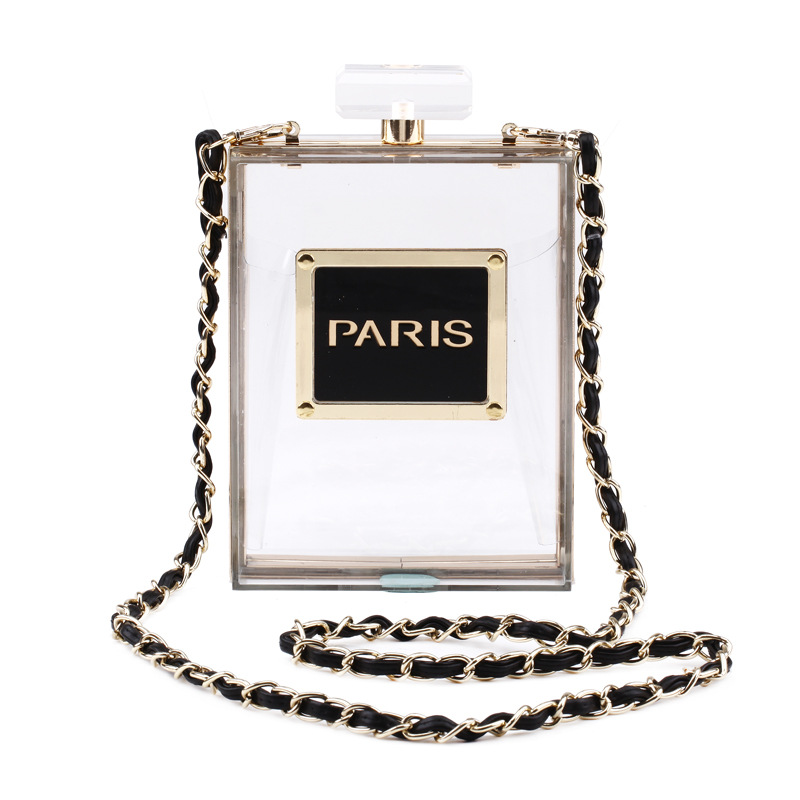 Bag 2020 New Transparent Acrylic Bag Vertical Square Bag Shoulder Crossbody Banquet Dress Evening Bag Women