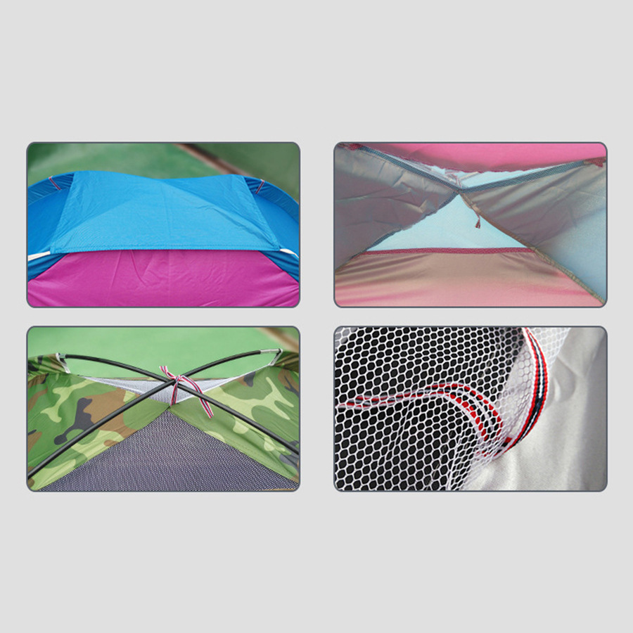 Single-layer manual tent, outdoor travel hiking single camping tent, waterproof and UV-resistant tent