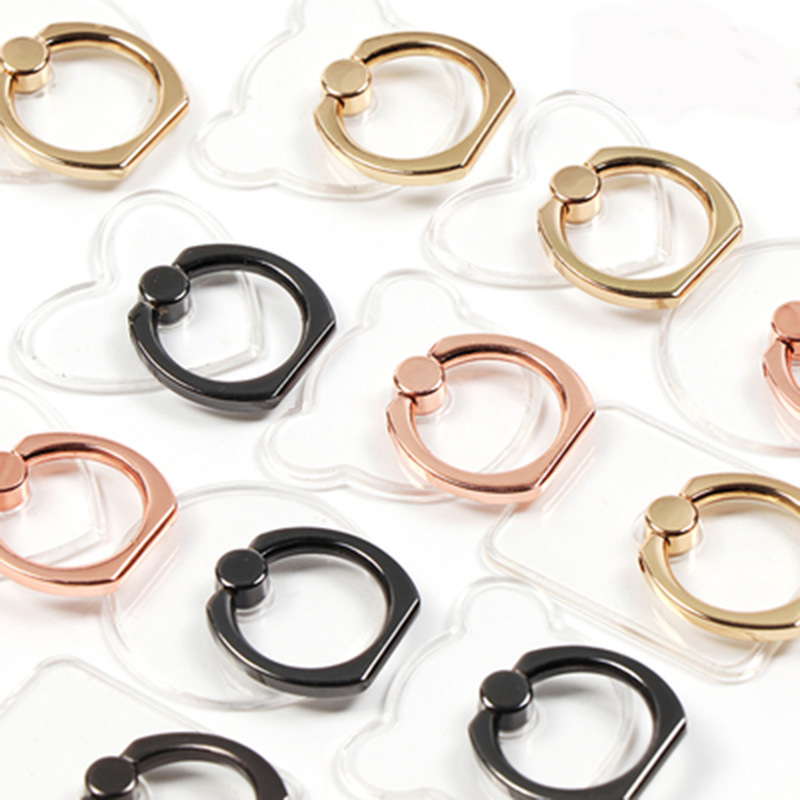 Transparent crystal ring bracket metal ring iRing lazy bracket acrylic PC transparent phone ring buckle