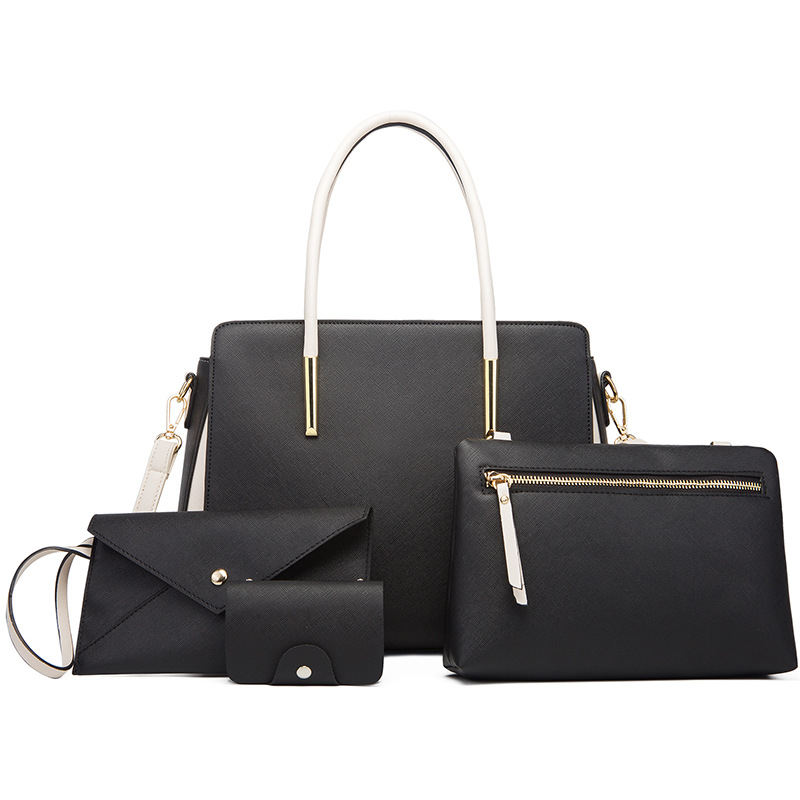 Bag women 2026 new women's bag color-block four-piece set mother-child bag fresh crossbody shoulder bag handbag