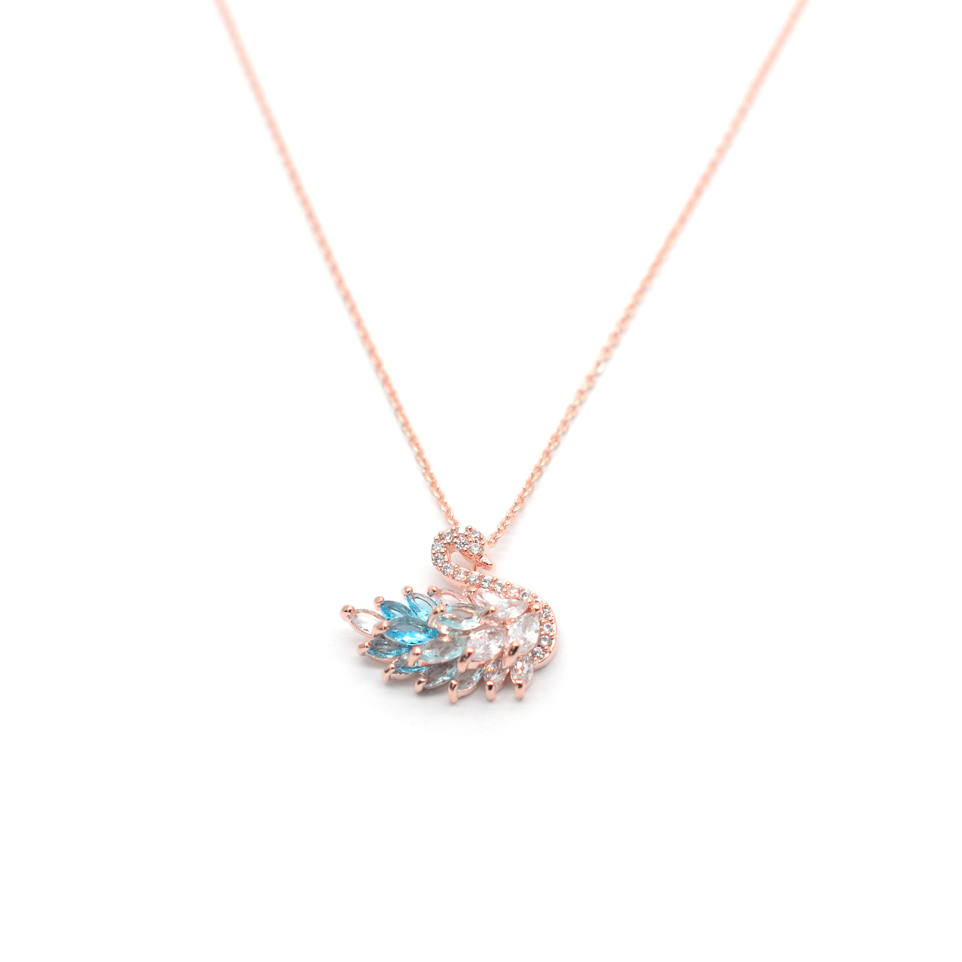 Black swan simple new women's pendant necklace gradient fluffy duck clavicle chain necklace