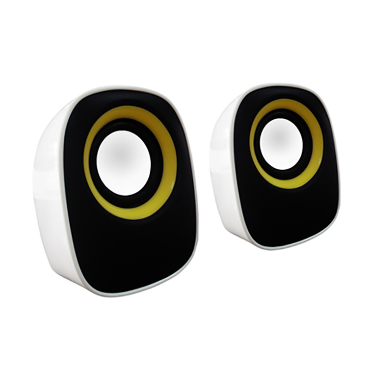 USB 2.0 Pair of Speakers, Home Desktop Mini "Q-Egg" Computer Speakers, Stereo Mini Speaker System