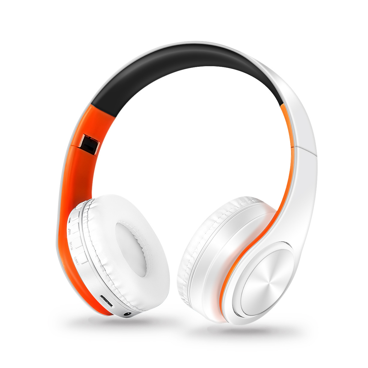 Multi-color foldable wireless headset, over-ear Bluetooth, music, sports, universal with card slot wireless earphones