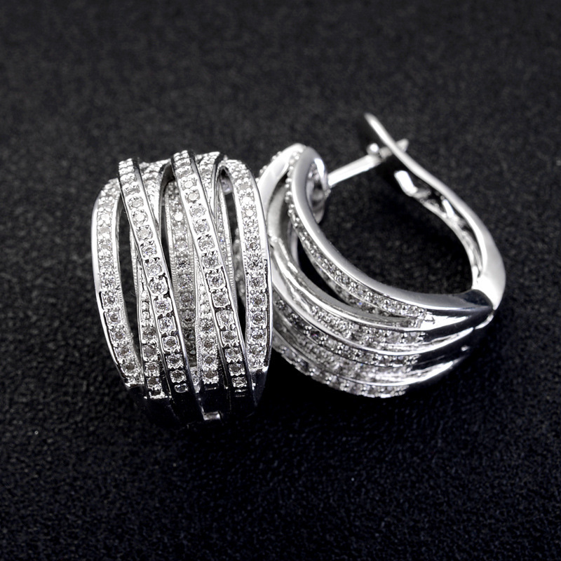 New Multi-Layer Earrings Set Zircon Earrings Accessories 20827902