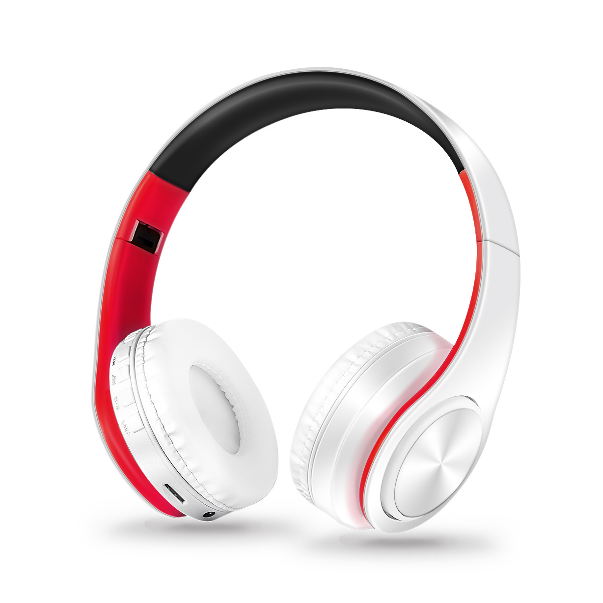 Multi-color foldable wireless headset, over-ear Bluetooth, music, sports, universal with card slot wireless earphones
