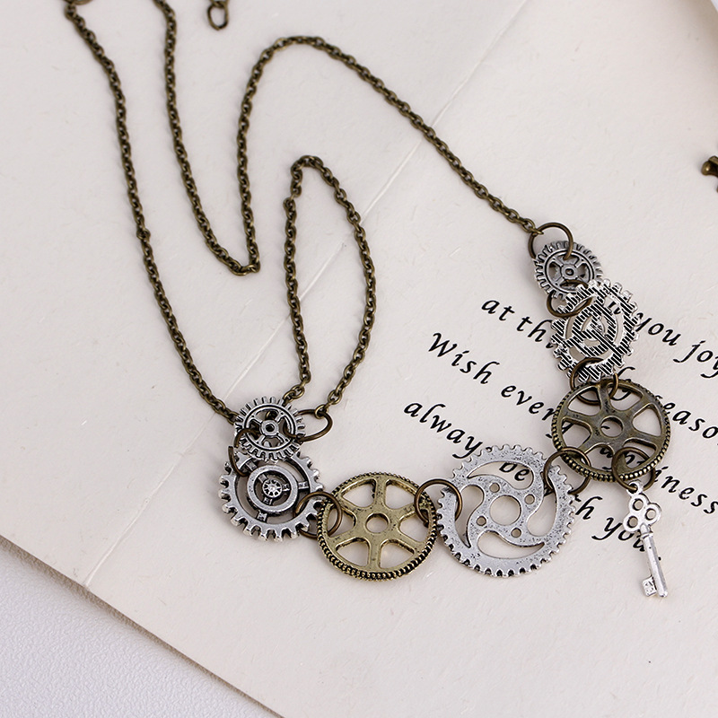 Fashion Jewelry Steampunk Gear Necklace gear steampunk Necklace Jewelry