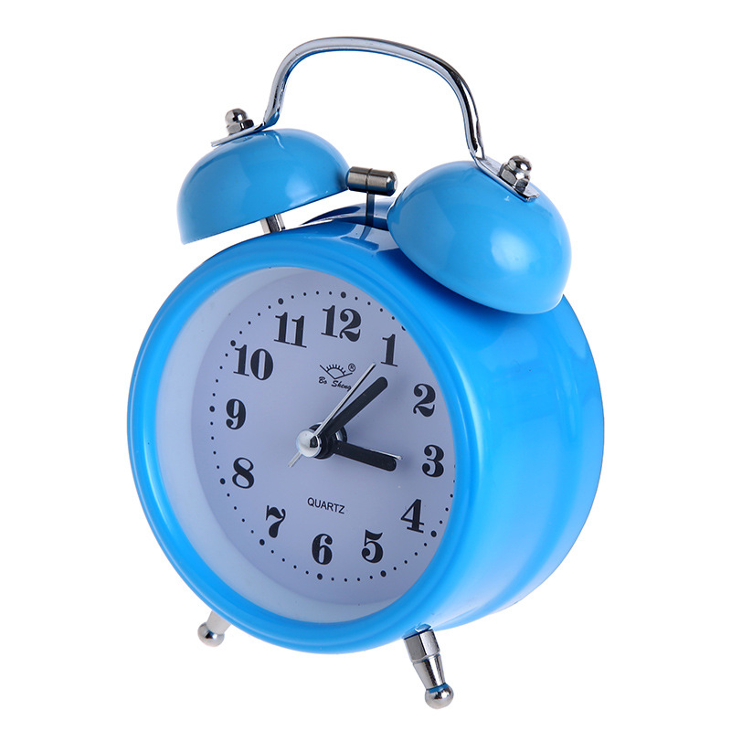 Heart-Shaped Bell Alarm Clock Silent with Night Light Gift Promotional Alarm Clock