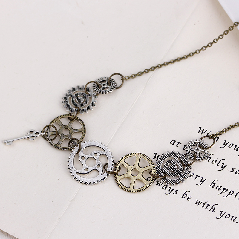 Fashion Jewelry Steampunk Gear Necklace gear steampunk Necklace Jewelry