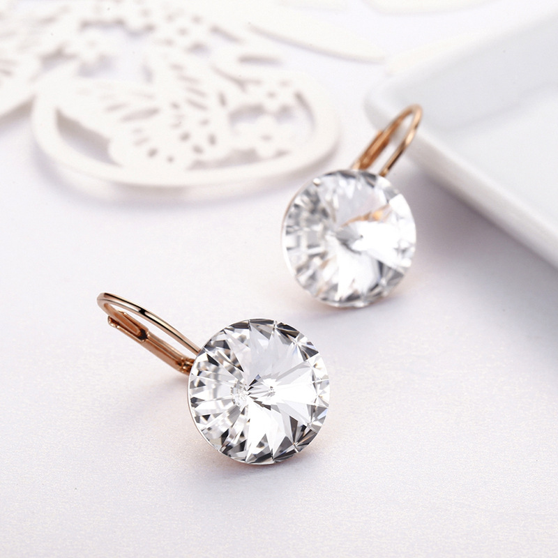 Simple Earrings Multicolor Crystal Earrings Women Fresh Accessories 85947