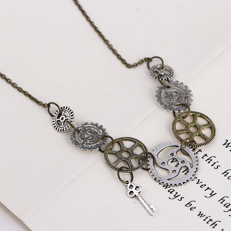 Fashion Jewelry Steampunk Gear Necklace gear steampunk Necklace Jewelry