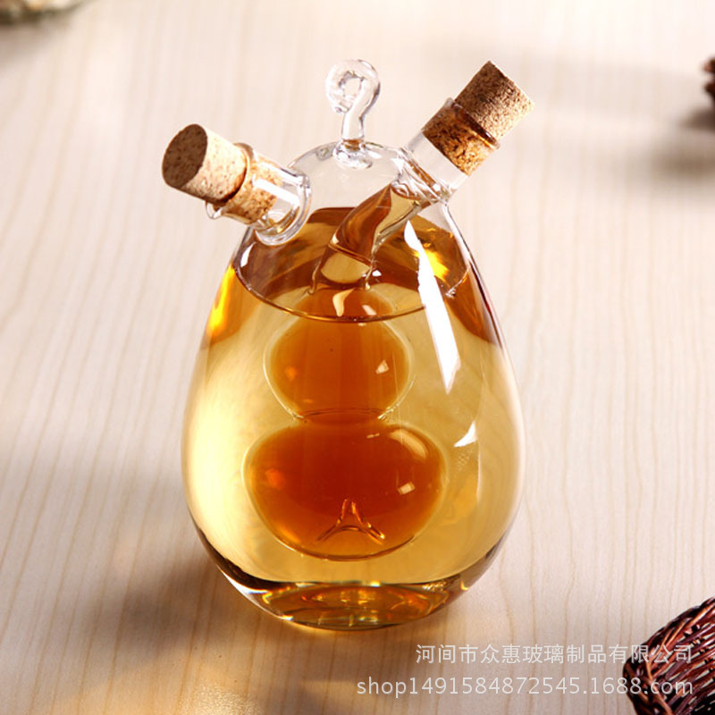 Dual-Use Glass Kitchen Oil Pouring Bottle Home Sealed Sauce Vinegar Seasoning Bottle Oil Bottle Oil Can