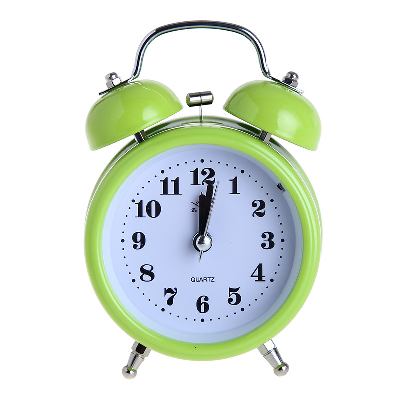Heart-Shaped Bell Alarm Clock Silent with Night Light Gift Promotional Alarm Clock