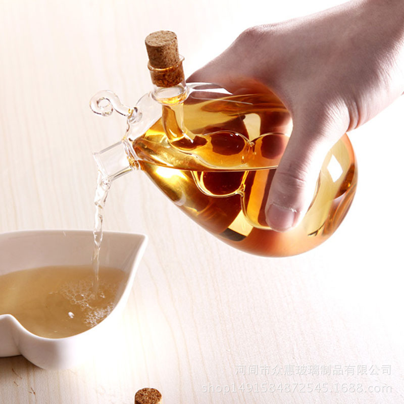 Dual-Use Glass Kitchen Oil Pouring Bottle Home Sealed Sauce Vinegar Seasoning Bottle Oil Bottle Oil Can