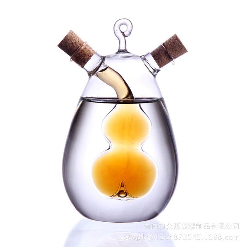 Dual-Use Glass Kitchen Oil Pouring Bottle Home Sealed Sauce Vinegar Seasoning Bottle Oil Bottle Oil Can