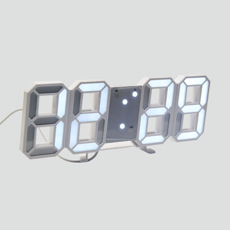 LED Smart Electronic Clock 3D LED Digital Alarm Clock Multifunctional Wall Clock Desk Clock