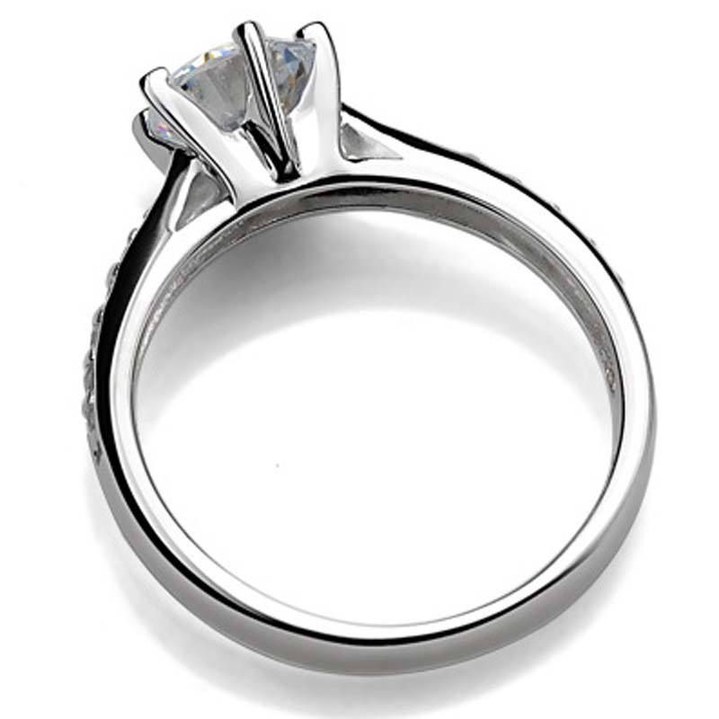 JZ016 Xiang'er silver new six-claw jewelry simple 70 points diamond ring simulated diamond women's daily proposal wedding gift