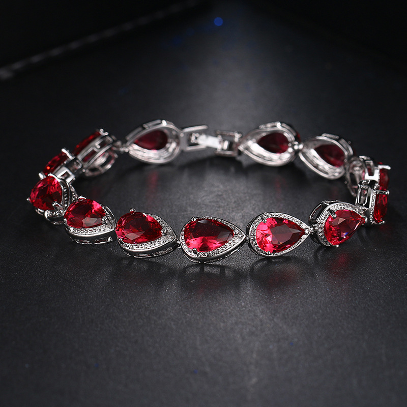 Jewelry micro-set AAA zirconia teardrop bracelet for women, bracelet, accessories