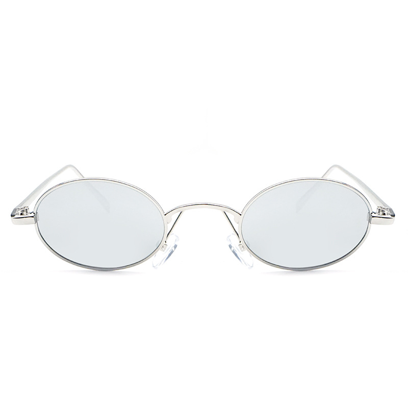 2018 New Small Round Frame Sunglasses Punk Oval Sunglasses 6257