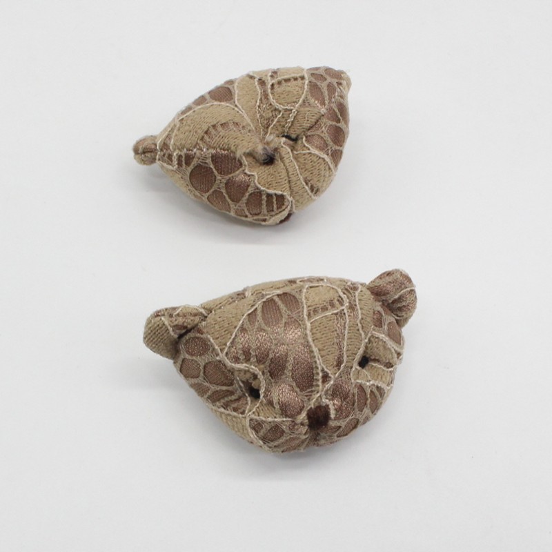 Lace Teddy Bear Head Plush Cartoon Fabric Bear Hair Accessory Hair Tie Clothes Shoes Hat Accessories Doll
