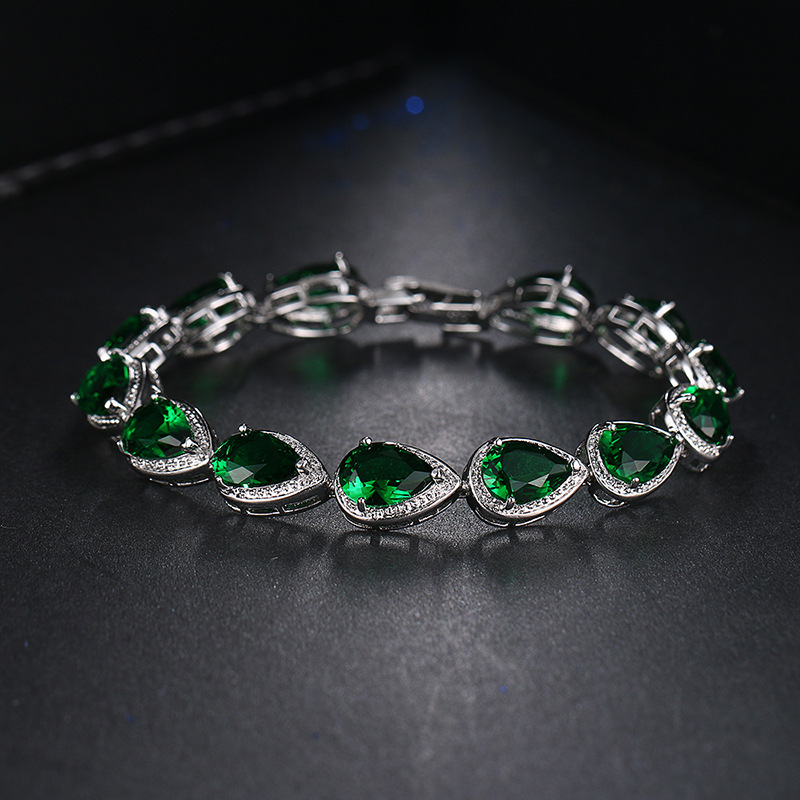 Jewelry micro-set AAA zirconia teardrop bracelet for women, bracelet, accessories