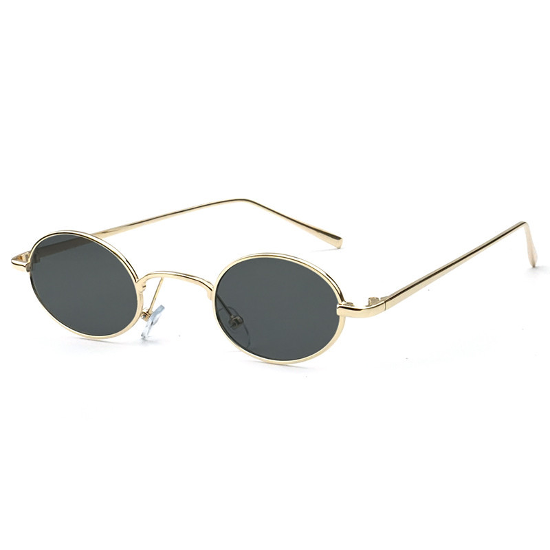 2018 New Small Round Frame Sunglasses Punk Oval Sunglasses 6257
