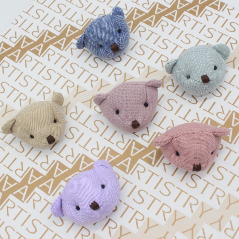 Lace Teddy Bear Head Plush Cartoon Fabric Bear Hair Accessory Hair Tie Clothes Shoes Hat Accessories Doll