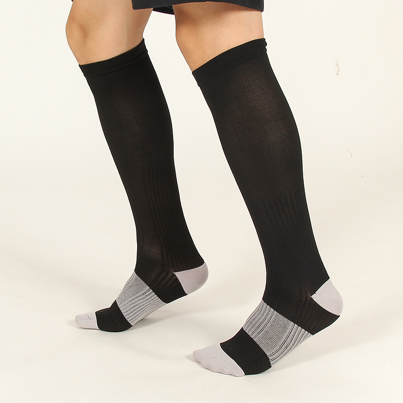 Socks, men's new mid-calf sports socks, anti-odor and sweat-absorbing, spring and summer men's breathable anti-slip color-blocked long socks