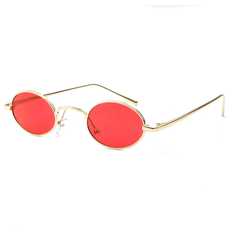 2018 New Small Round Frame Sunglasses Punk Oval Sunglasses 6257