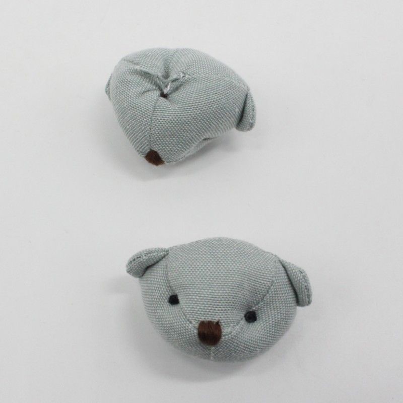 苹果绿牛仔熊头 · 3*4cm