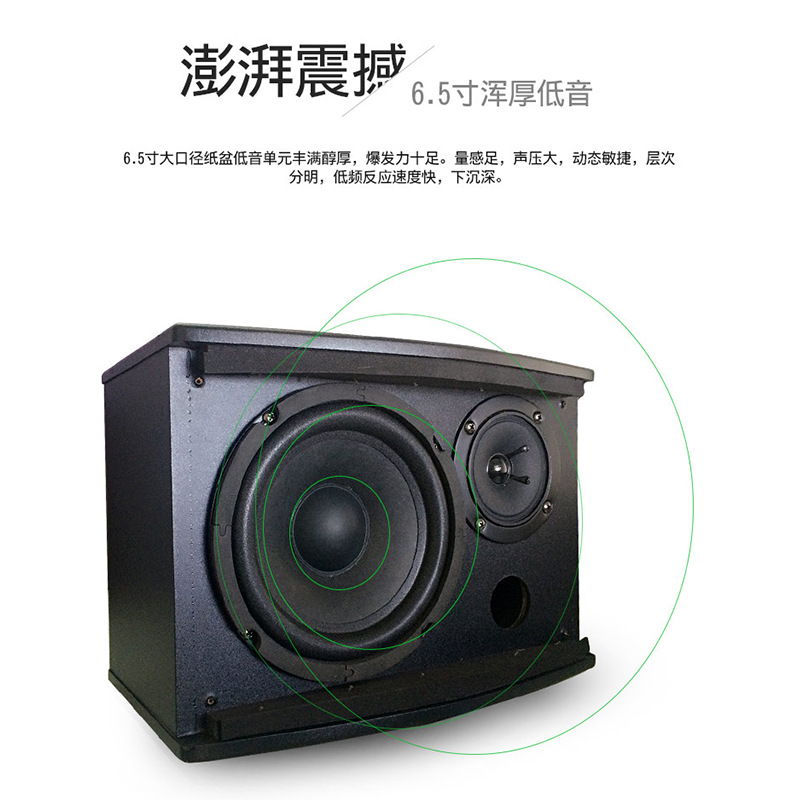 KTV audio card pack speaker K-song home household passive speaker for shops supermarkets 6.5 inch 8 inch pair