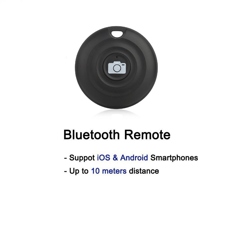 Wireless Remote Control Bluetooth Phone Selfie Shutter Smartphone Selfie Shutter Includes Selfie Stick Case