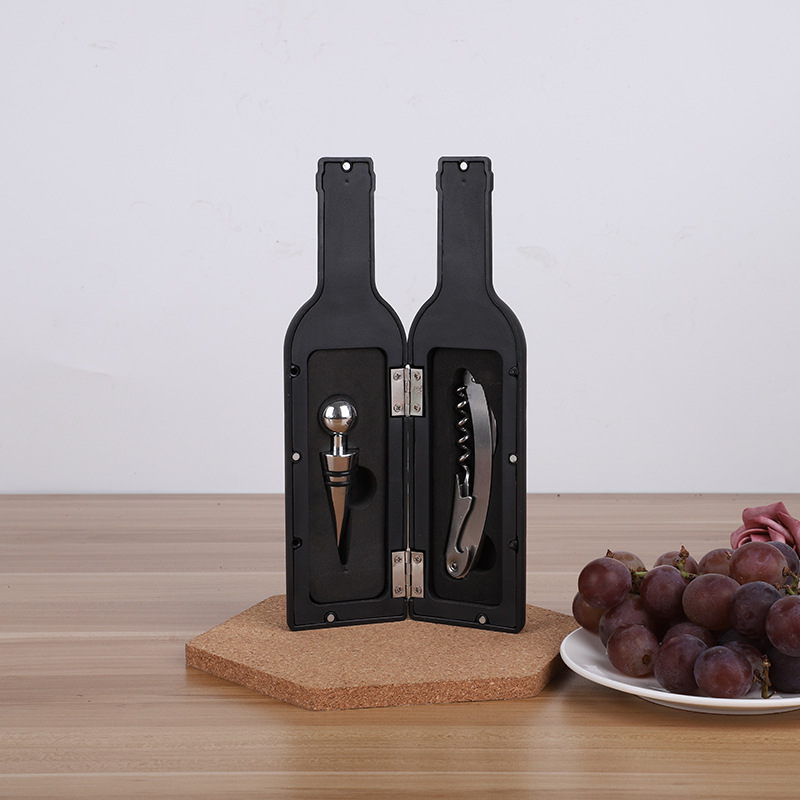 Wine Bottle Shape Wine Bottle Tool Box Red Wine Opener Set Promotional Gift Wine Bottle 5-Piece Set
